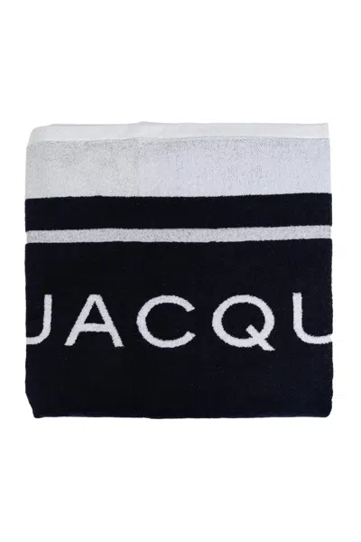 Jacquemus Towel With Logo In White/blue
