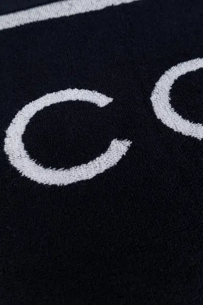 Jacquemus Towel With Logo In White/blue