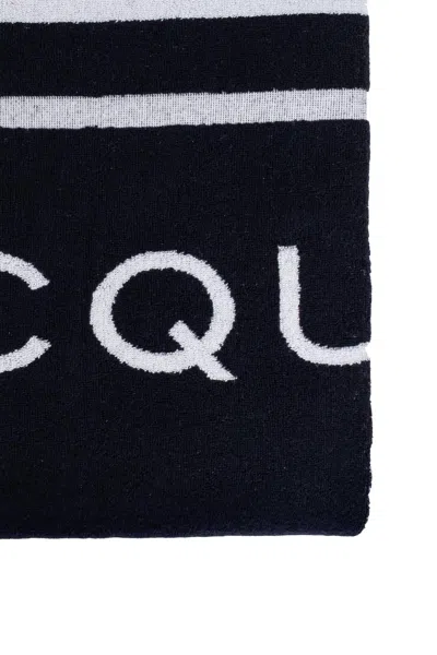 Jacquemus Towel With Logo In White/blue