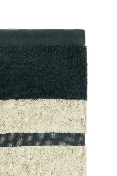 Jacquemus Cruise Towel With Palm Tree Embroidery In Neutrals/green