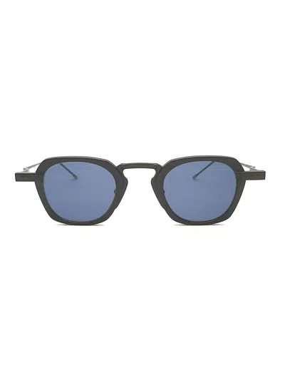 Thom Browne Signature Stripes Square Sunglasses In Black