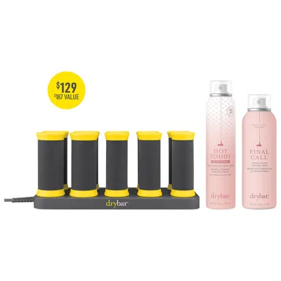 Drybar Hot Toddy Heat Protectant And Curling Hot Hair Rollers Value Set