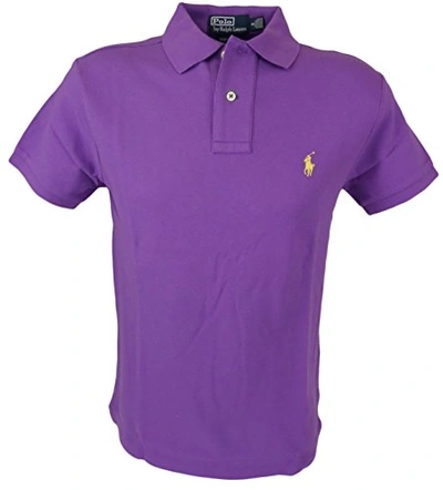 Polo Ralph Lauren Men Custom Fit Mesh Polo Shirt In Atl Purple