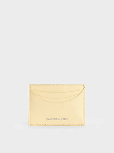 Charles & Keith - Sigrid Card Holder In Butter Yellow