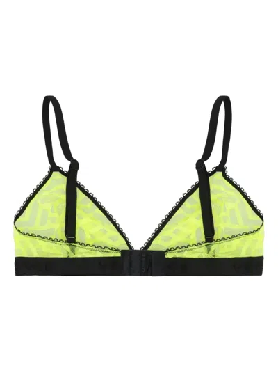 Versace Triangle Bra In Green