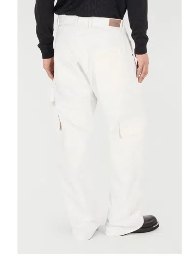 Roberto Cavalli Python-print Pants With Pockets In White