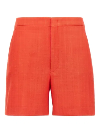 Tagliatore 'b-elle' Shorts With Back Pockets And Belt Loops In Red