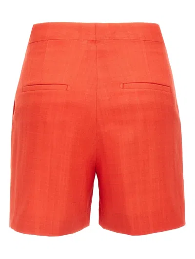 Tagliatore 'b-elle' Shorts With Back Pockets And Belt Loops In Red