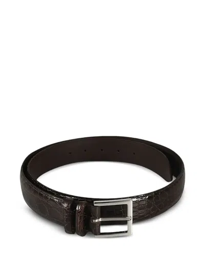 Orciani Leather Belt In Brown