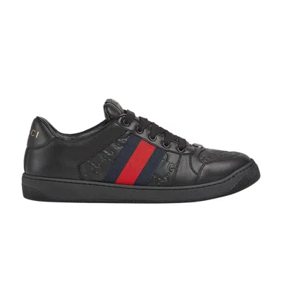 Pre-owned Gucci Screener Sneaker 'gg Embossed - Black'