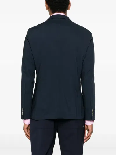 Hugo Boss Double-breasted Blazer In Blue