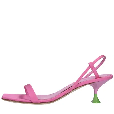 3juin Capri Sculpted-heel Sandals In Rosa Pastello