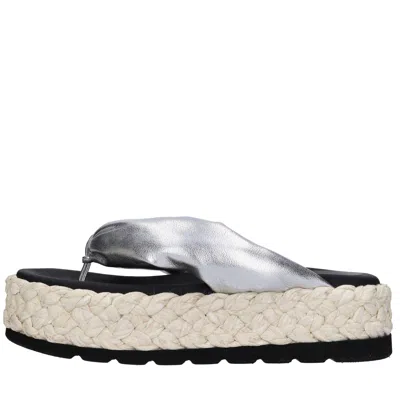 Fabi Sandals Silver In Multi