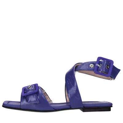 Fabi Sandals Purple In Blue