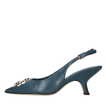 Tory Burch With Heel Blue In Blu Blu E Verdi