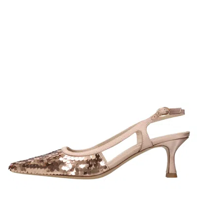 Roberto Festa Sequence Snip Toe Slingback Heel In Beige Chari