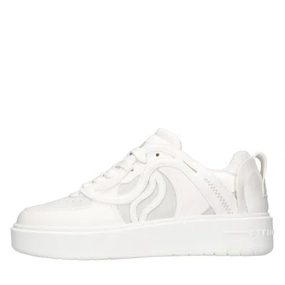 Stella Mccartney S-wave 1 White Wool Sneakers In Bianco Neutri