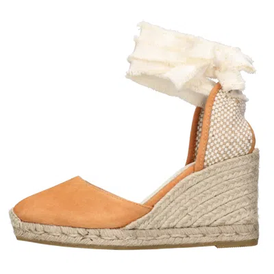 Espadrilles With Heel Orange In Arancio Vivaci