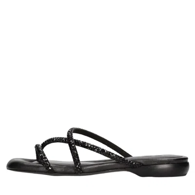 Ash Rubis Crystal-embellished Slides In Black