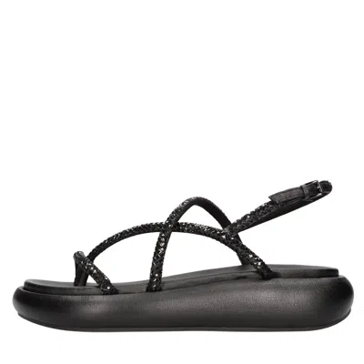 Ash Vera Rhinestone-embellished Sandals In Black