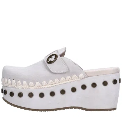 Mou Jute Clog Sabot In Bianco Neutri