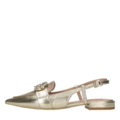 Liu •jo Liu Jo Flat Shoes Golden In Oro Metallici E Grigi