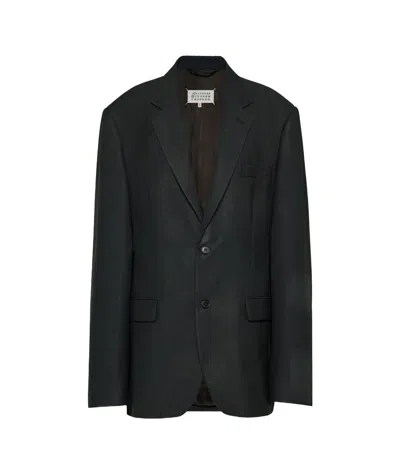 Maison Margiela Oversize Blazer Mohair Blend In Black