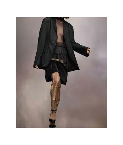 Maison Margiela Oversize Blazer Mohair Blend In Black