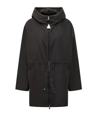 Moncler Airella Zip-up Parka In Black