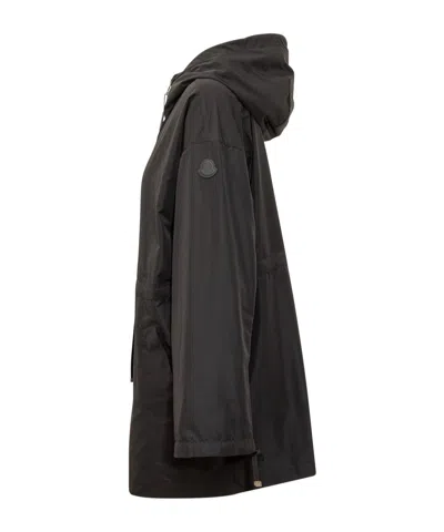 Moncler Airella Zip-up Parka In Black