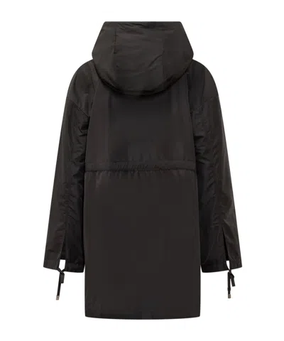 Moncler Airella Zip-up Parka In Black