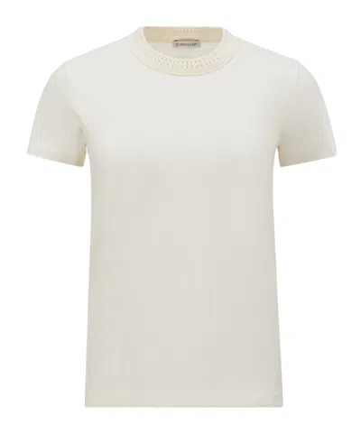 Moncler Crochet Accent T-shirt In Multi