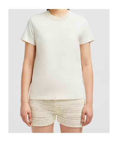 Moncler Crochet Accent T-shirt In Multi
