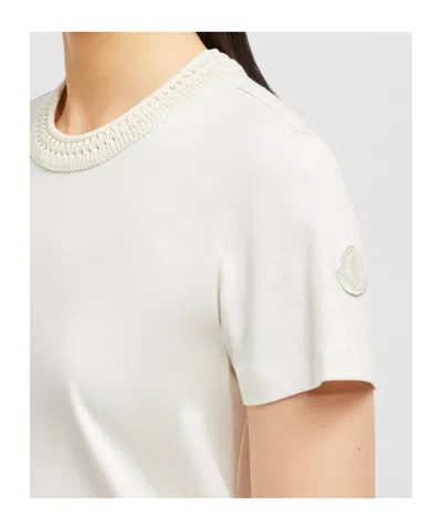 Moncler Crochet Accent T-shirt In Multi