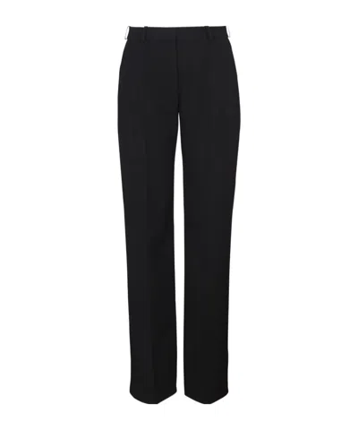 Balmain Crepe Straight-leg Tailored Trousers In Black