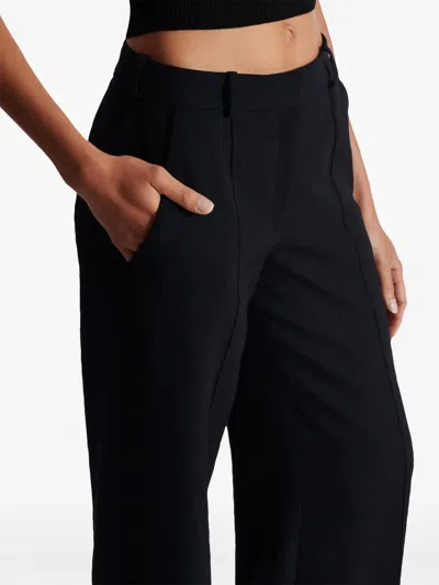 Balmain Crepe Straight-leg Tailored Trousers In Black