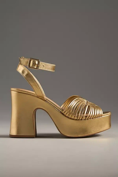 Maeve Platform Heels In Gold