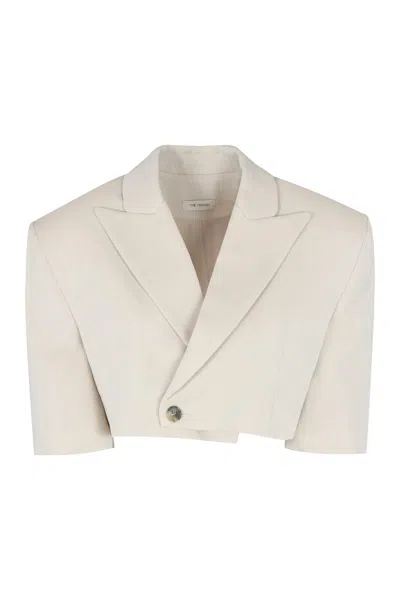 The Mannei Single-breasted One Button Jacket In Ecru