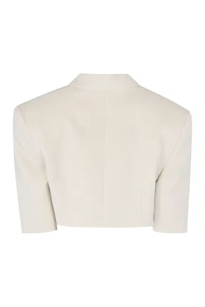 The Mannei Single-breasted One Button Jacket In Ecru