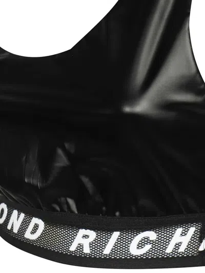 John Richmond Technical-fabric Top In Black