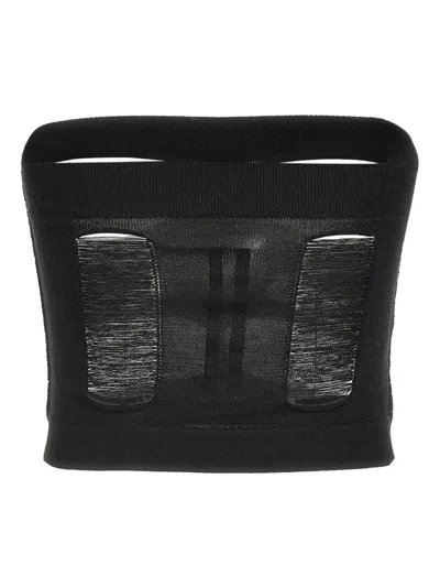 Rick Owens Bandeau Top Featuring Cut-out Design In Black