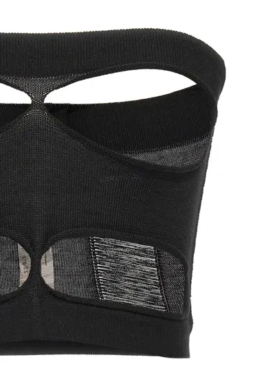 Rick Owens Bandeau Top Featuring Cut-out Design In Black
