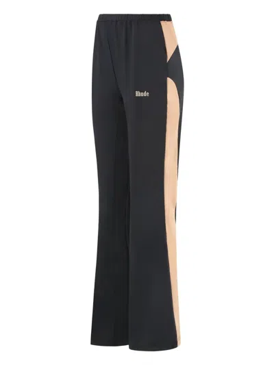 Rhude Stretch-desing Track Pants In Black