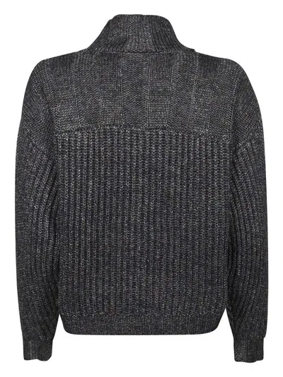 Karl Lagerfeld Kl Monogram Soutache Sweater In Grey