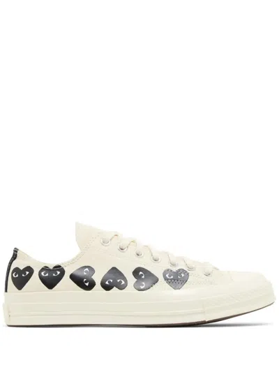 Comme Des Garçons Play X Converse Multi Heart Chuck 70 Low Trainers In White