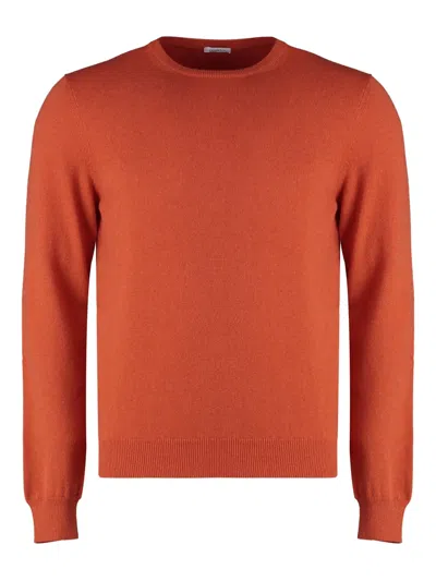 Malo Crew-neck Cashmere Sweater In Orange