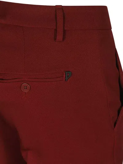 Dondup Technical Fabric Pants In Red