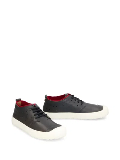 Volta Leather Low-top Sneakers In Brown