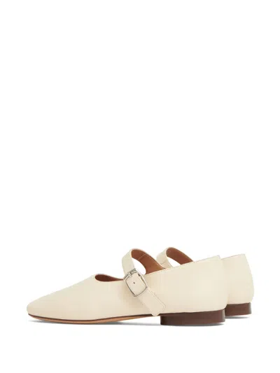 Mansur Gavriel Square Toe Mary Jane In Neutrals