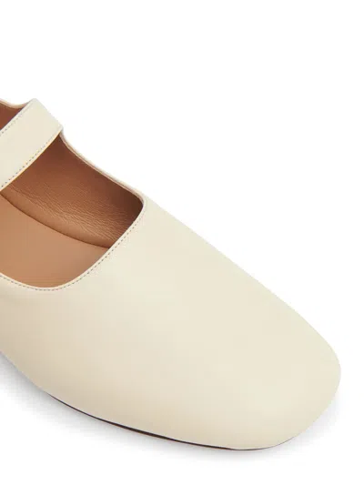 Mansur Gavriel Square Toe Mary Jane In Neutrals